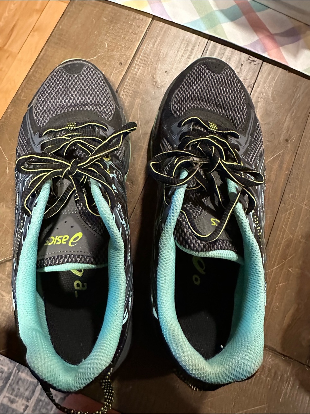 ASICS Women's Charcoal Running Shoes with Teal Accents